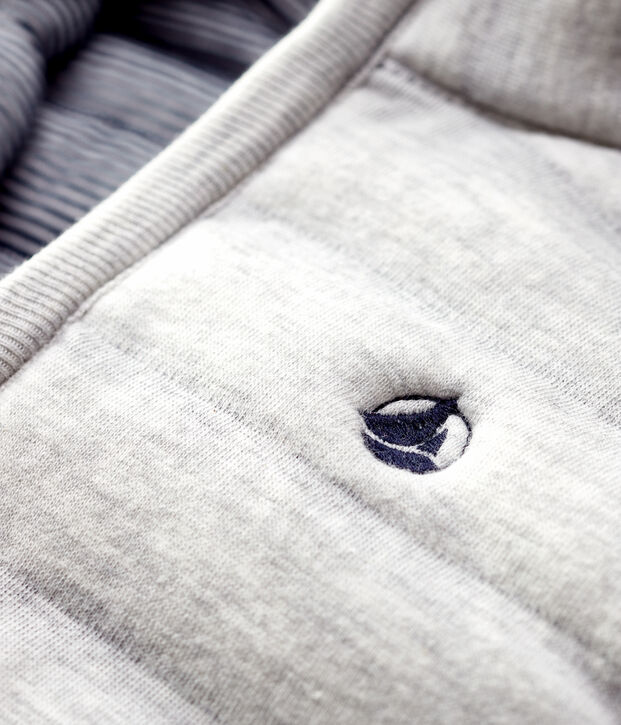 Blouson sans manche tubique b&eacute;b&eacute; gris chin&eacute; clair